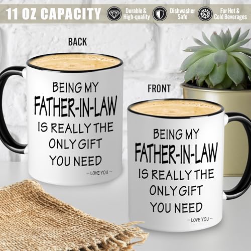Father-in-Law Gift Set with Mug, Cap, Socks, Jewelry & More - 10 Pcs