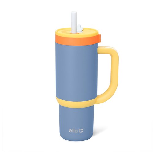 Ello Oasis 18oz Stainless Steel Kids Tumbler with Handle & Retracting Straw, 100% Leakproof, Double-Wall Vacuum Insulated, Kids Water Bottle for School, BPA Free, Dishwasher Safe, Lighthouse