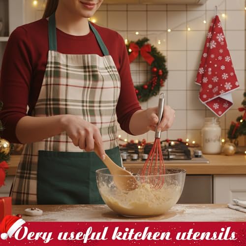 Christmas Baking Gift Set with Towels, Utensils, Greeting Cards & Decorations