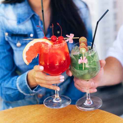 Queekay 100 Pcs Pink Bow Cocktail Christmas Picks Bow Cupcake Toppers Baby Shower Decorations for Wedding Bridal Birthday Pinks Theme Party Decorations Fruit Drink Dessert Bachelorette