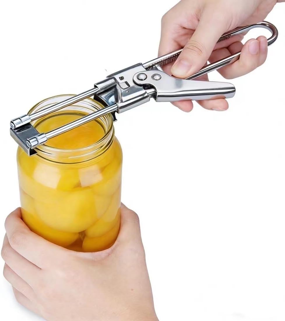 Skiennix Stainless Steel Jar Opener - Adjustable & Multifunctional Tool for Weak Hands | Ideal for Seniors with Arthritis