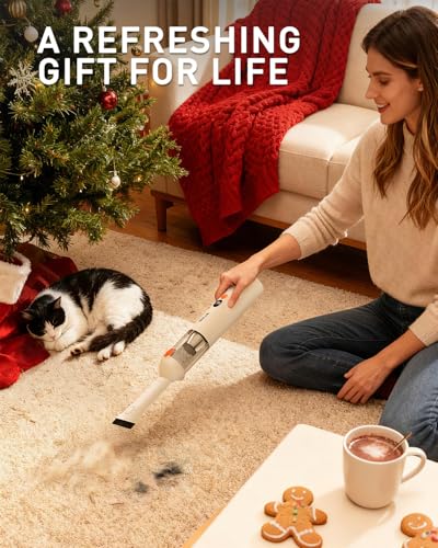 Beige 4-in-1 Cordless Car & Home Handheld Vacuum with 14000PA Suction