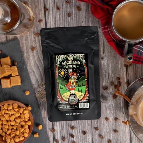 Flavored Coffee Sample Pack with 5 Ground Coffees - Army of the Dark Chocolate, Holy Cannoli, Smorey Time, Highland Grog, Salty Sire - Medium Roast, Low Acid Arabica Beans, 4 oz Each
