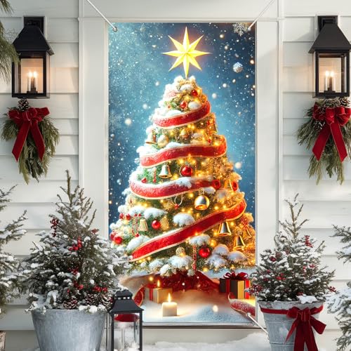 IVN Star Tree Christmas Door Banner 71 x 35 in — Star Tree variation