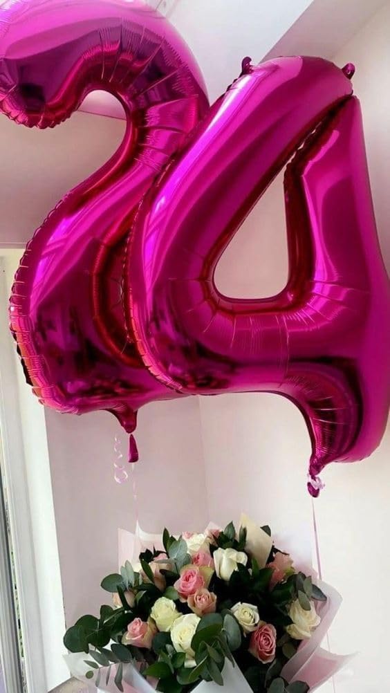 Number 0 Balloons - 40 Inch Hot Pink Number Balloons for Birthday, Wedding & Baby Shower Decor