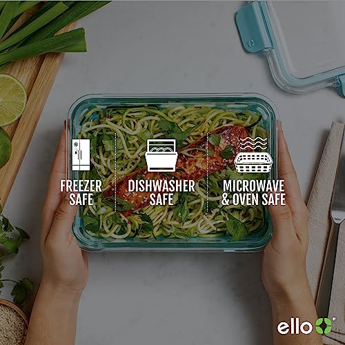 Ello Duraglass 3.4 Cup Glass Meal Prep Containers 3-Pack, Mixed Berry