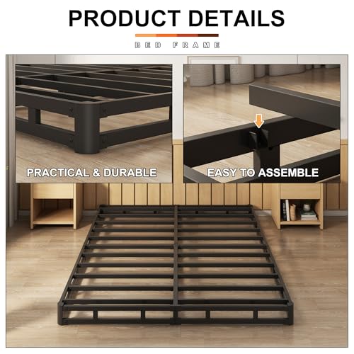 EMODA Queen Size 5-Inch Box Spring Mattress Foundation with Fabric Cover