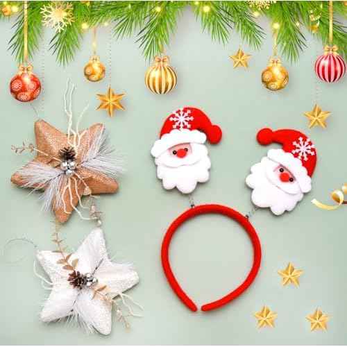 Holiday Bouncy Headbands | Christmas Stocking Stuffer |Party Favor Headband | Snowman Headband(2pc)