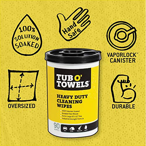 Heavy-Duty Multi-Surface Cleaning Wipes 3-Pack - XL 10 x 12 Inch Dual-Texture Wipes for Grease & Ink Removal