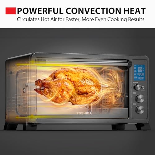 TOSHIBA 25L 10-in-1 Convection Toaster Oven - 6-Slice Countertop, 1500W