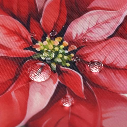 Uwdfnwuif Red Holly Christmas Tablecloth Waterproof 60x102 Oval Holiday Decor