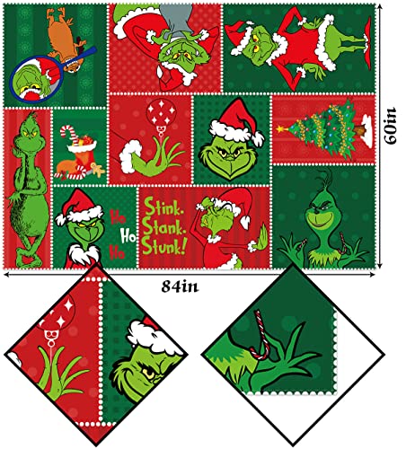 Hafangry Merry Christmas Tablecloth Green Winter Holiday Birthday
