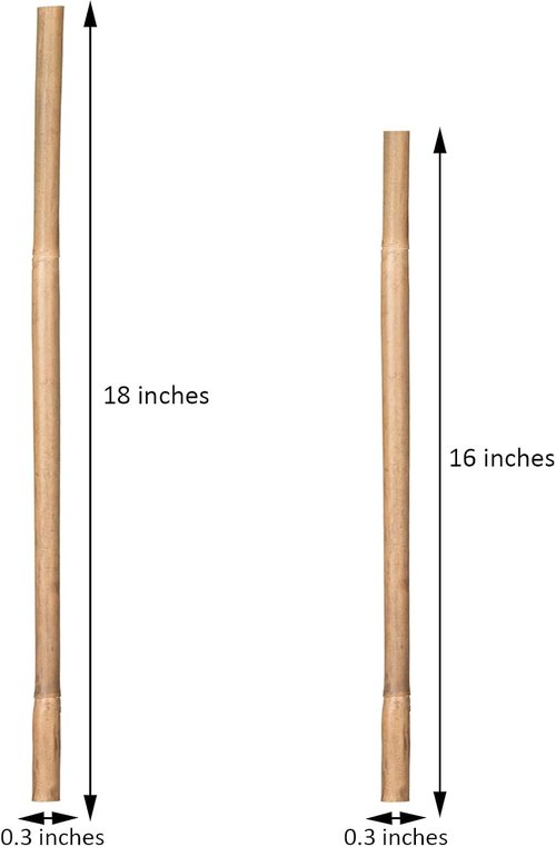 GAGINANG Bamboo Plant Stakes - 18-Inch Natural Garden Support for Tomatoes, Beans & Potted Plants | 20 Pack