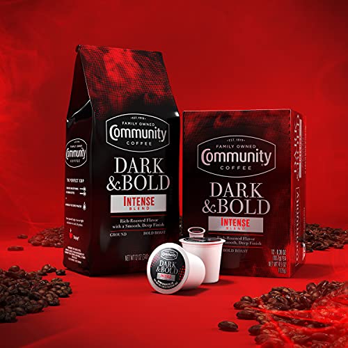 Dark & Bold Intense Blend Coffee - 12oz Pack of 6 Ground Coffee Bags