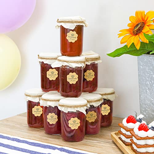 ComSaf Small Mason Jars 8oz - 8 Pack, Regular Mouth Mason Jar with Lids and Seal Bands, Glass Half Pint Canning Jar for Spice, Jam, Honey, Pickle, Dessert, Shower Wedding Favors, DIY Candles Decor