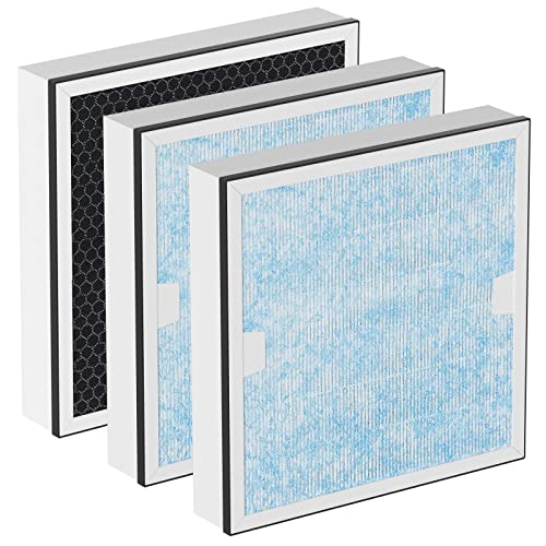 Carmerny 3 Pack HEPA & Activated Carbon Filter Replacement for AlorAir HEPA 550 Air Scrubber
