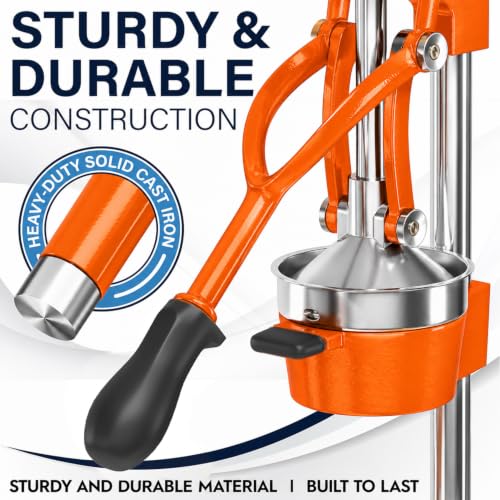 Eurolux Ultra-Premium Cast Iron Juicer | Extra-Large, Heavy Duty,