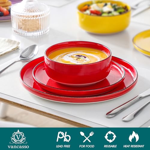 Vancasso Bonita Multicolor Stoneware Dinnerware Set for 4 - 12 Pieces, Microwave & Dishwasher Safe