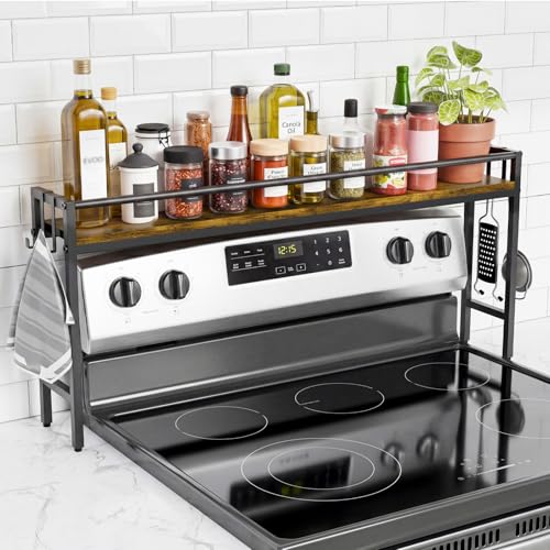 Banawey Over the Stove Shelf 32 Inch Kitchen Spice & Utensil Organizer