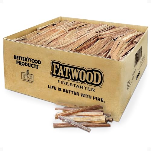 Better Wood Products 50 lbs Pine Fatwood Fire Starter Sticks - Easy Ignition for Campfires & Fireplaces (1 Pack)