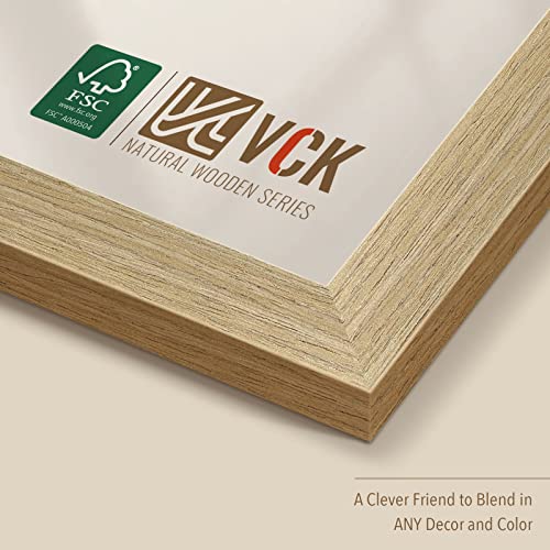 18x24 Poster Frame Set - Natural Oak Wood Wide Border, 3 Pack