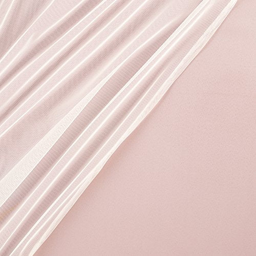 Indoor Double Layer Sheer Blackout Curtains 52x84 Rose Blush 2-Pack