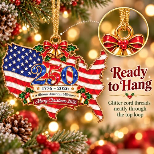 DALIVETO 250th Anniversary Patriotic Christmas Ornament 2026 - Style 2