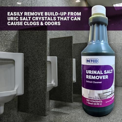 Urinal Salt Remover Concentrate 32 Fl Oz - Safe on Pipes, Odor & Rust Removal