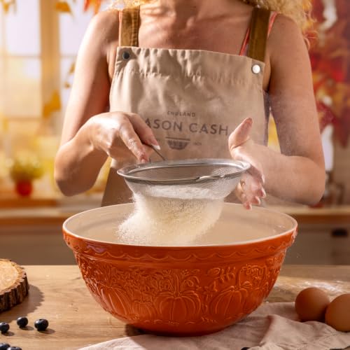 Mason Cash In the Pumpkin Patch S12 Mixing Bowl Stoneware, 4.25 Qt,