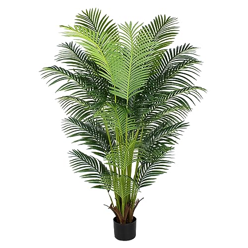 6 Ft Artificial Tropical Palm Tree with 24 Removable Leaves - Faux Indoor Outdoor Plant