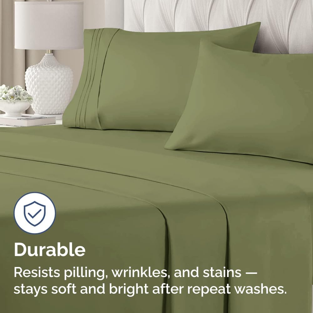 Standard Pillow Cases Set of 2 | Soft Hotel Quality Covers - Comfy, Wrinkle-Free, Stain & Fade Resistant - Sage Green