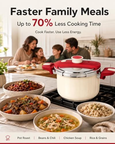 MICHELANGELO Stovetop Pressure Cooker Stainless Steel, 8.5 qt, 304