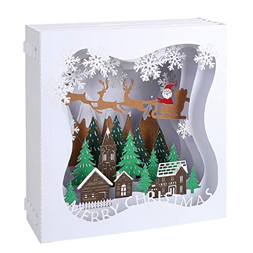 Kesoto Merry Christmas Pop Up Card 3D Holiday Greeting Card with Envelope