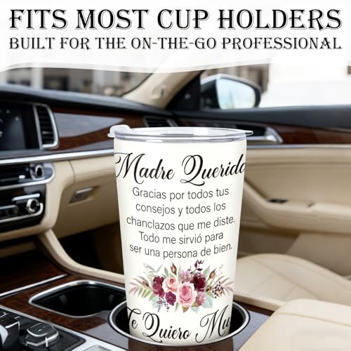 Keluna Mother's Day Tumbler Gifts Spanish Mom Design 20 oz Insulated Travel Mug - Madre Querida Abuela