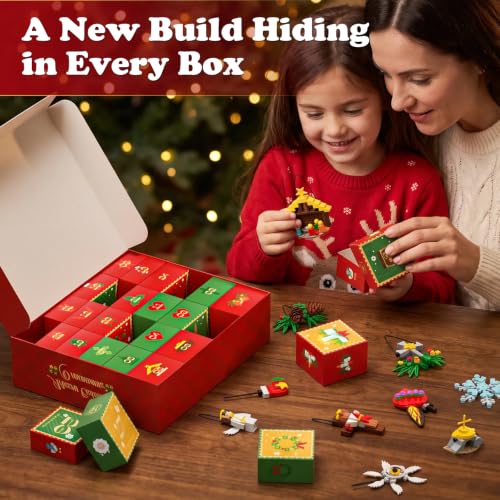 Nativity Scene Building Set - Christmas Ornament Advent Calendar 2026, Holiday Decorations