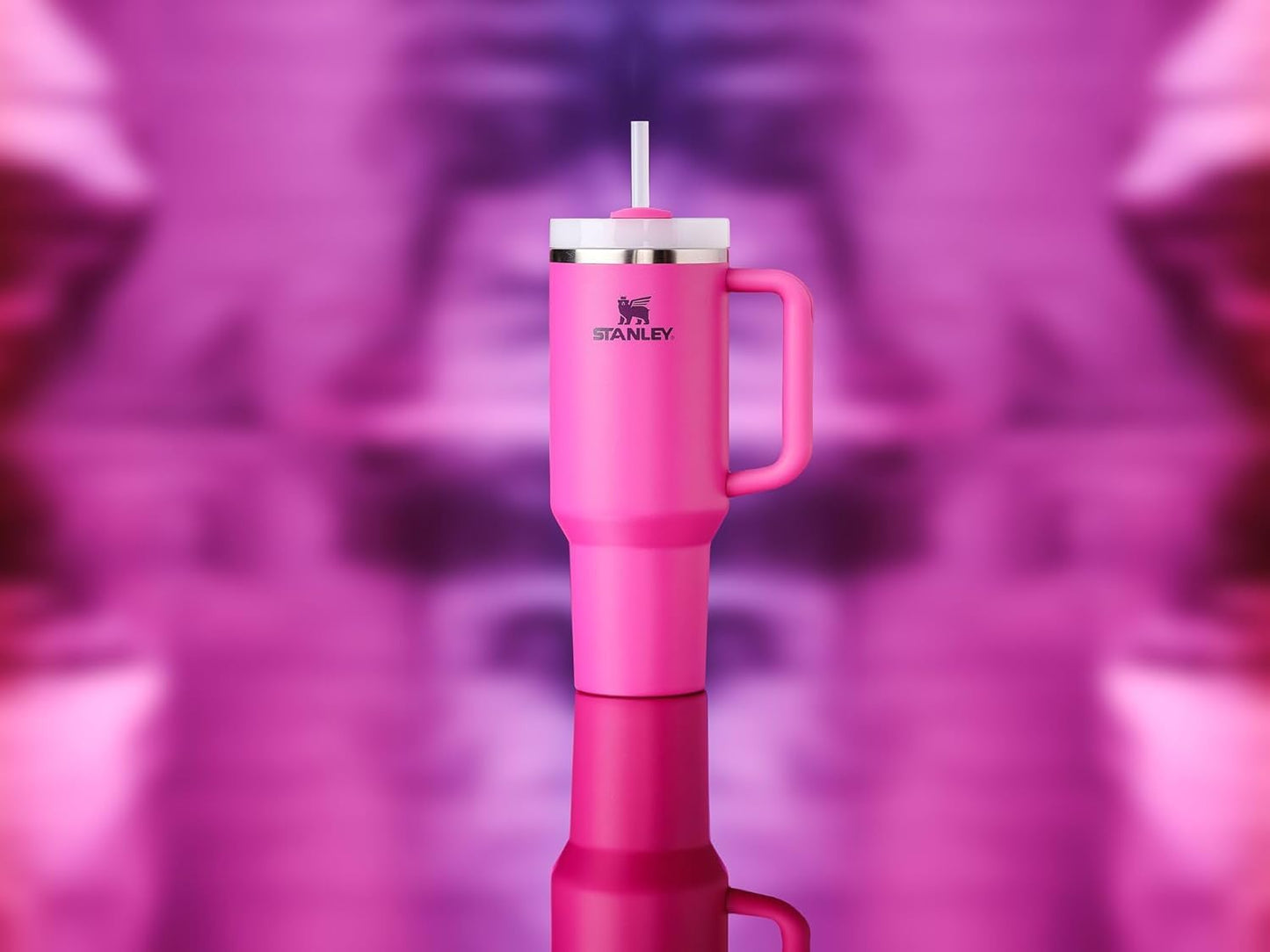 STANLEY Quencher H2.0 Tumbler with Handle and Straw 30 oz | Flowstate 3-Position Lid | Cup Holder Compatible for Travel | Insulated Stainless Steel Cup | BPA-Free | Fuchsia