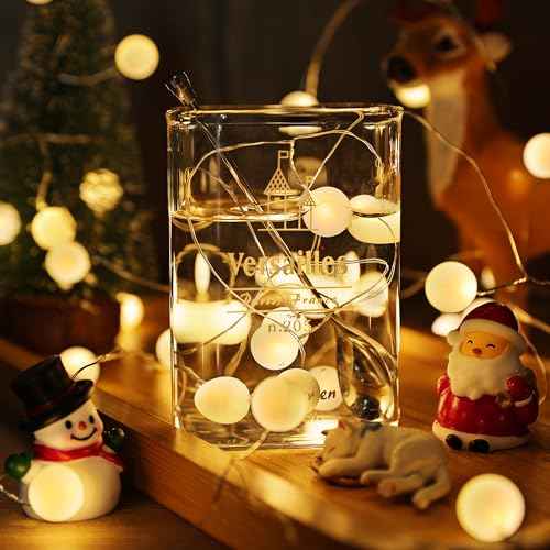 Lomotech Battery Operated Christmas Lights - 2 Pack Total 13ft 40LEDs Battery Fairy Lights with Timer for Home, Garden, Party, Holiday, Tree Decoration (Warm White)