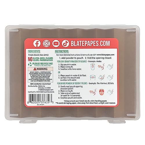 Blate Papes Edible Gel Pouches – 700 Vegan, Gluten-Free Supplement & Herb Wraps