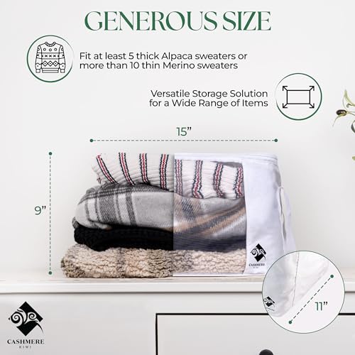 Cashmere Sweater Storage Bags with Moth Protection Cedar - Single / 1