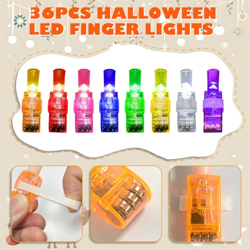 36Pcs Christmas Finger Lights Toys,Christmas Party Favors for Kids Girls Boys Sock Filler Classroom Rewards Gifts