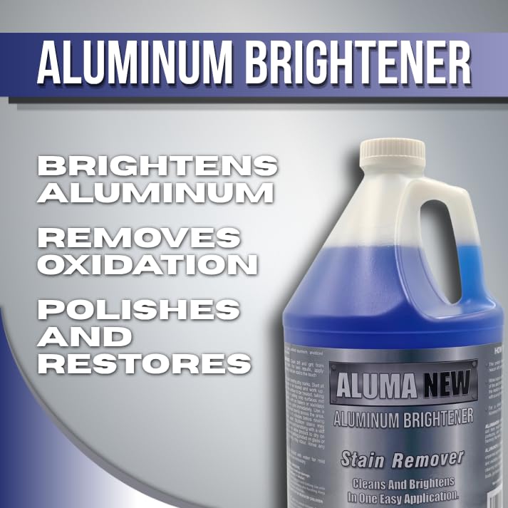 Aluminum Brightener and Stain Remover - 1 Gallon - USA Made, Safe Metal Cleaner & Restorer