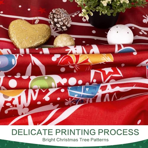 Big Christmas Tree Rectangle Tablecloth 84x60 Inch Holiday Decor Washable