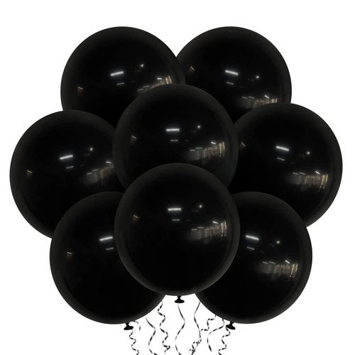 18 Inch Black Balloons Latex Party Balloons 20 Pack Big Black Thicker Balloons Large Round Helium Balloon for Christmas Thanksgiving Baby Shower Wedding Birthday Father's Day Party Decorations