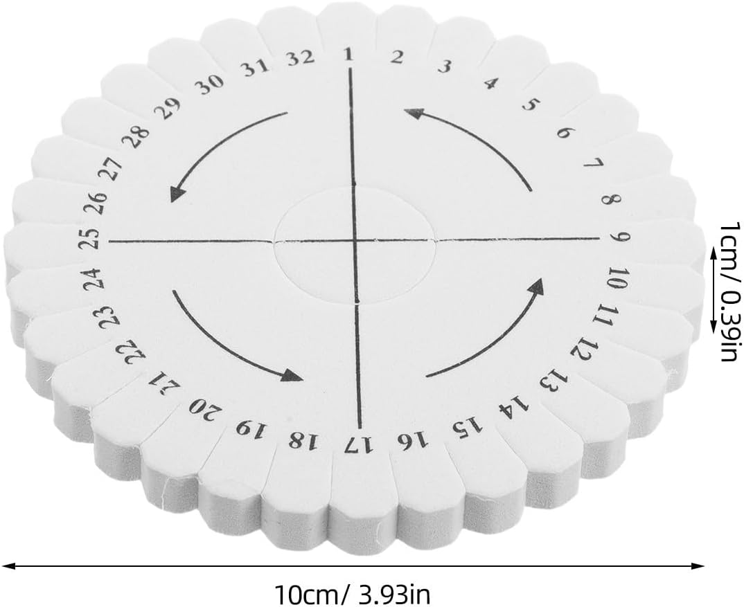 Uonlytech Weaving Disk - 32 Slot Round Bracelet Braiding Plate for DIY Jewelry Making