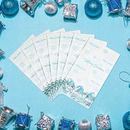 100 Pcs Christmas Gnome Paper Napkins, Disposable Merry Christmas Gnome Snowflake Paper Guest Napkins Xmas Decorative Paper Guest Hand Towels for Winter Holiday Xmas Dinner Party Supplies