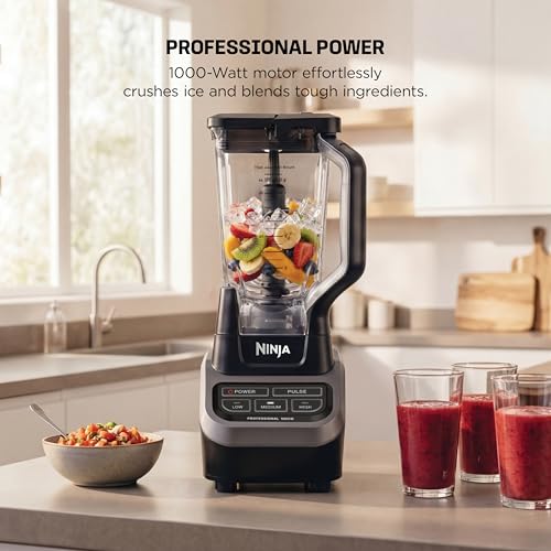 Ninja Professional Blender 1000W - Black/Gray, 72oz Total Crushing Pitcher