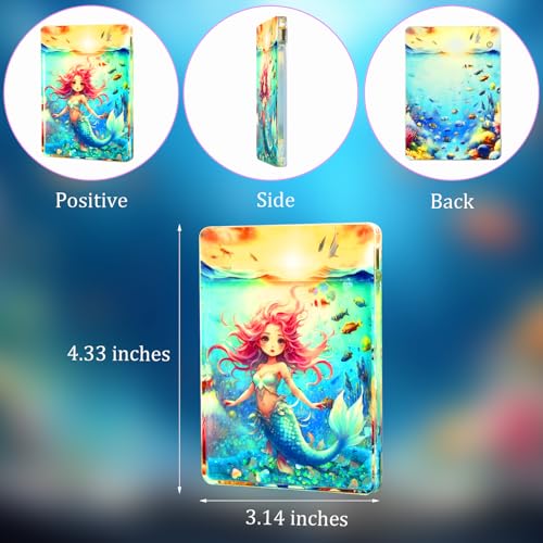 Mermaid Miracle Light ? Mini LED Card Lamp, Bedside & Desk Decor for Girls, Portable Night Light & Dreamy Desktop Ornament, Mermaids Gift for Girl/Mermaids Fans (Mermaid)