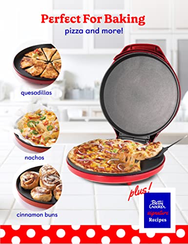 Betty Crocker 12-Inch Pizza Maker Plus Red Indoor Grill - BC-2958CR
