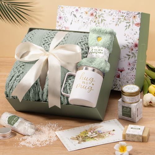 Self Care Get Well Soon Gift Basket for Women - Sage Green Care Package