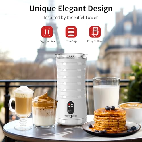 Paris Rhône Milk Frother, 4-in-1 Electric Automatic Steamer